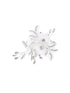 Girls White Glitter Flower Embellished Special Occasion Bridal Hair Pin - SophiasStyle.com